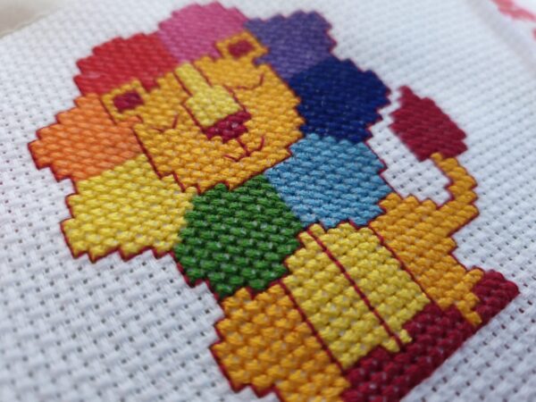 Rainbow Lion Cross Stitch Kit