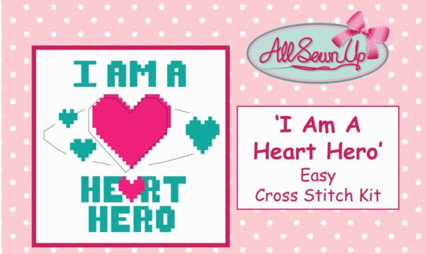 I AM A HEART HERO Cross Stitch Kit