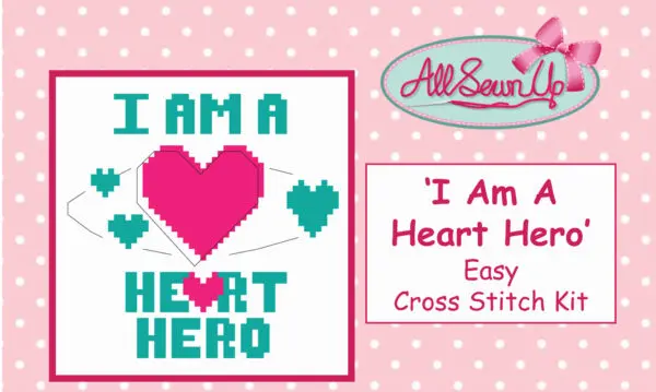 I AM A HEART HERO Cross Stitch Kit