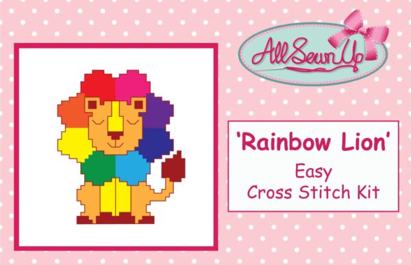 Rainbow Lion Cross Stitch Kit