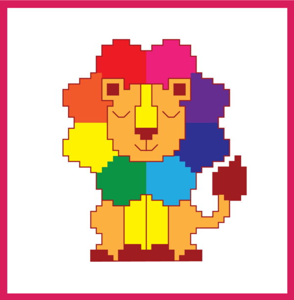 Rainbow Lion Cross Stitch Kit