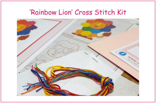 Rainbow Lion Cross Stitch Kit