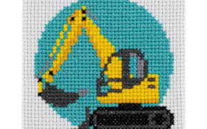 Mini Digger Cross Stitch Kit