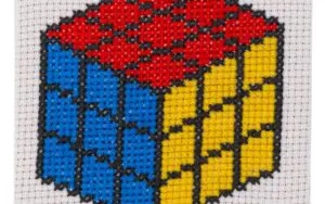 Rubik Cube Cross Stitch Kit