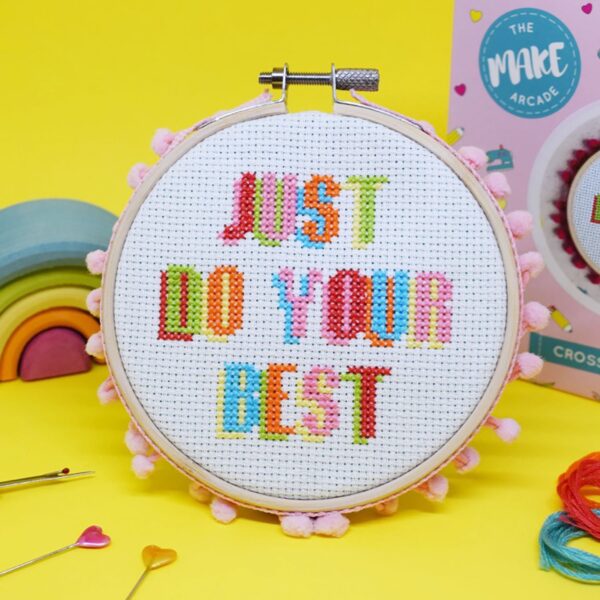 Just Do Your Best cross stitch kit