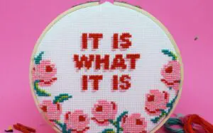 IT IS WHAT IT IS CROSS STITCH KIT 1