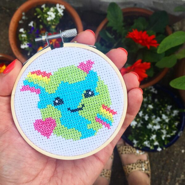 Love the Planet Mini Cross Stitch Kit 2