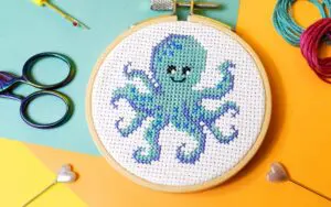 OCTOPUS MINI CROSS STITCH KIT 2